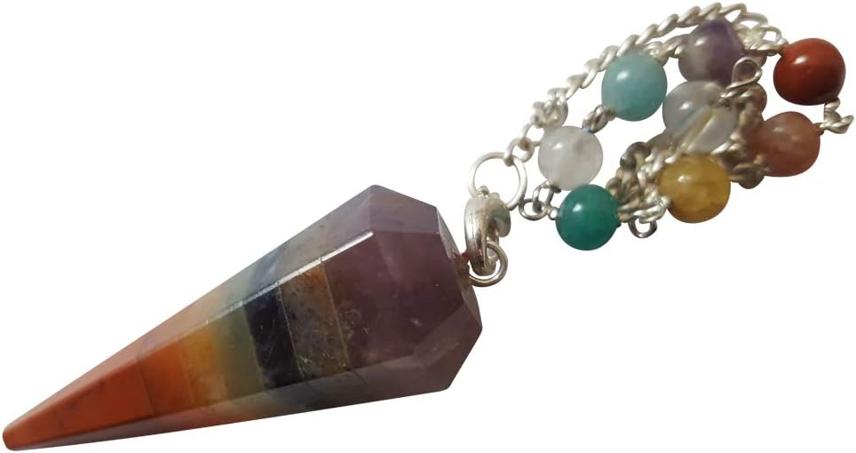 7 Chakra Pendulum with beads