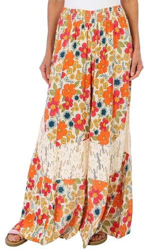 Angie Women's Wide Leg Pants with Self Tie at Waist3