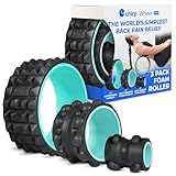 Chirp Wheel XR 3P Massage Roller Set - 10” Acupressure, 6” Knot-Kneading Thumb, 4” Neck & Headache Tension Relief, High Density Foam Massage Rollers for Back & Neck Pain, 500lbs Capacity, Mint