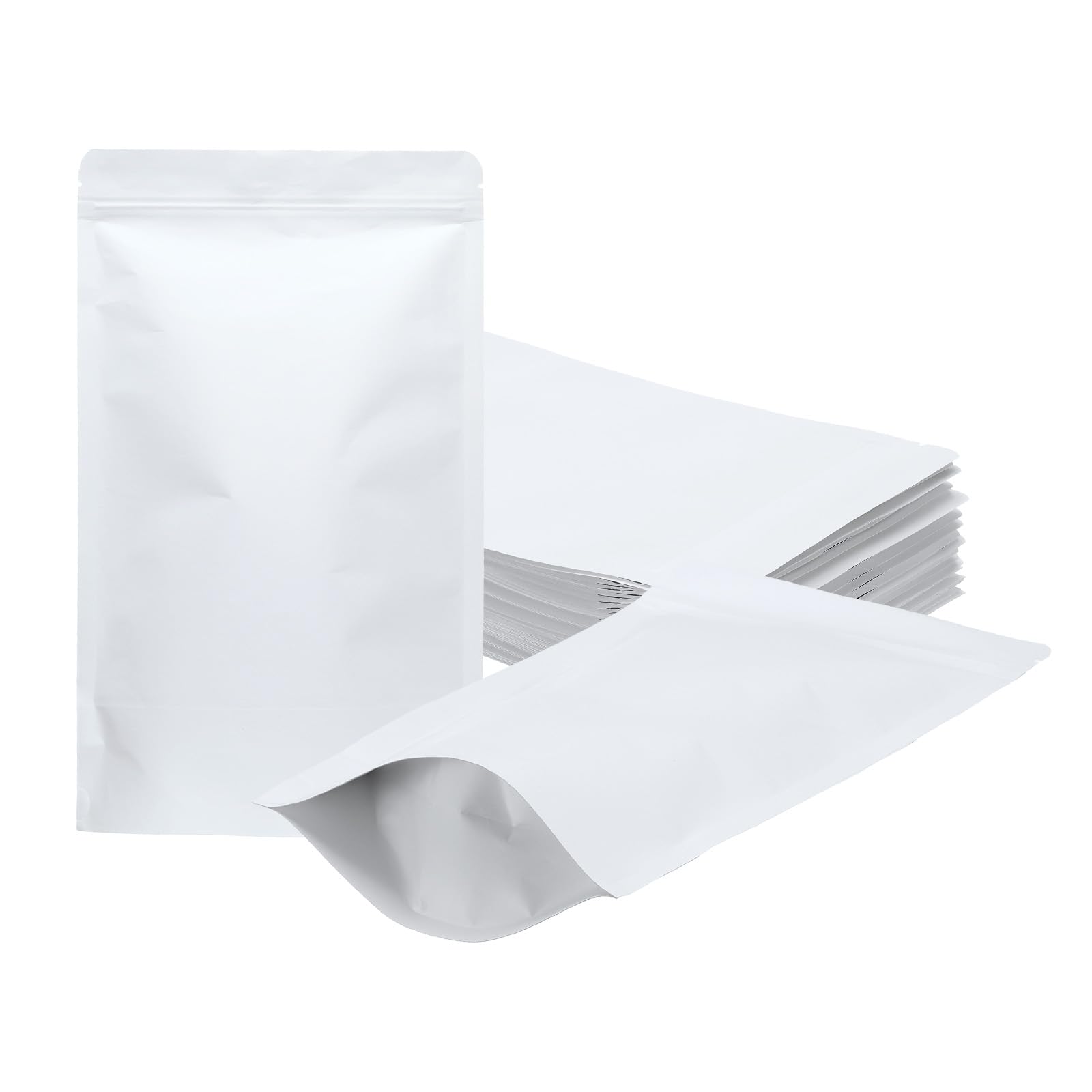 Bolsas de papel kraft resellables con cremallera hermética para proteger muestras de comida