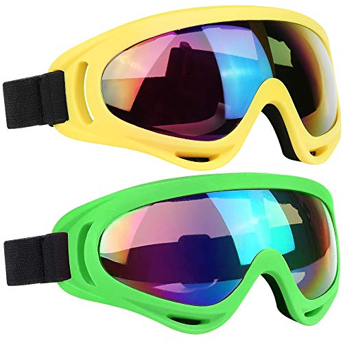 ELECOOL Ski Goggles 2 Packs with Wind Dust UV 400 Protection for Teens Kids Adults ELECOOL Ski Goggles 2 Packs with Wind Dust UV 400 Protection for Teens Kids Adults
