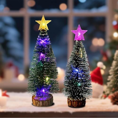 Árbol de Navidad pequeño con luces para decorar espacios reducidos sin ocupar sitio 6