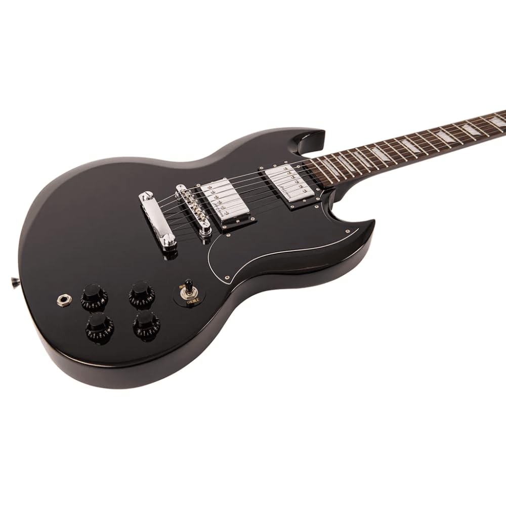 VINTAGE GUITARRA ELÉCTRICA SERIE V69 - NEGRO BRILLANTE