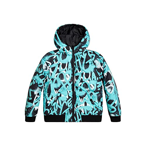 GUESS Boys' All Over Printed Reversible Padded Jacket