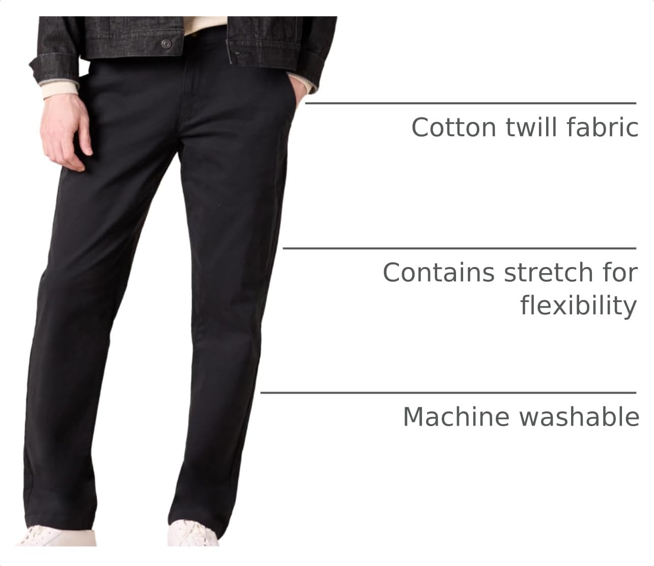 Amazon Essentials Men's Straight-Fit Casual Stretch Chino Pants, Sits at Waist image 5