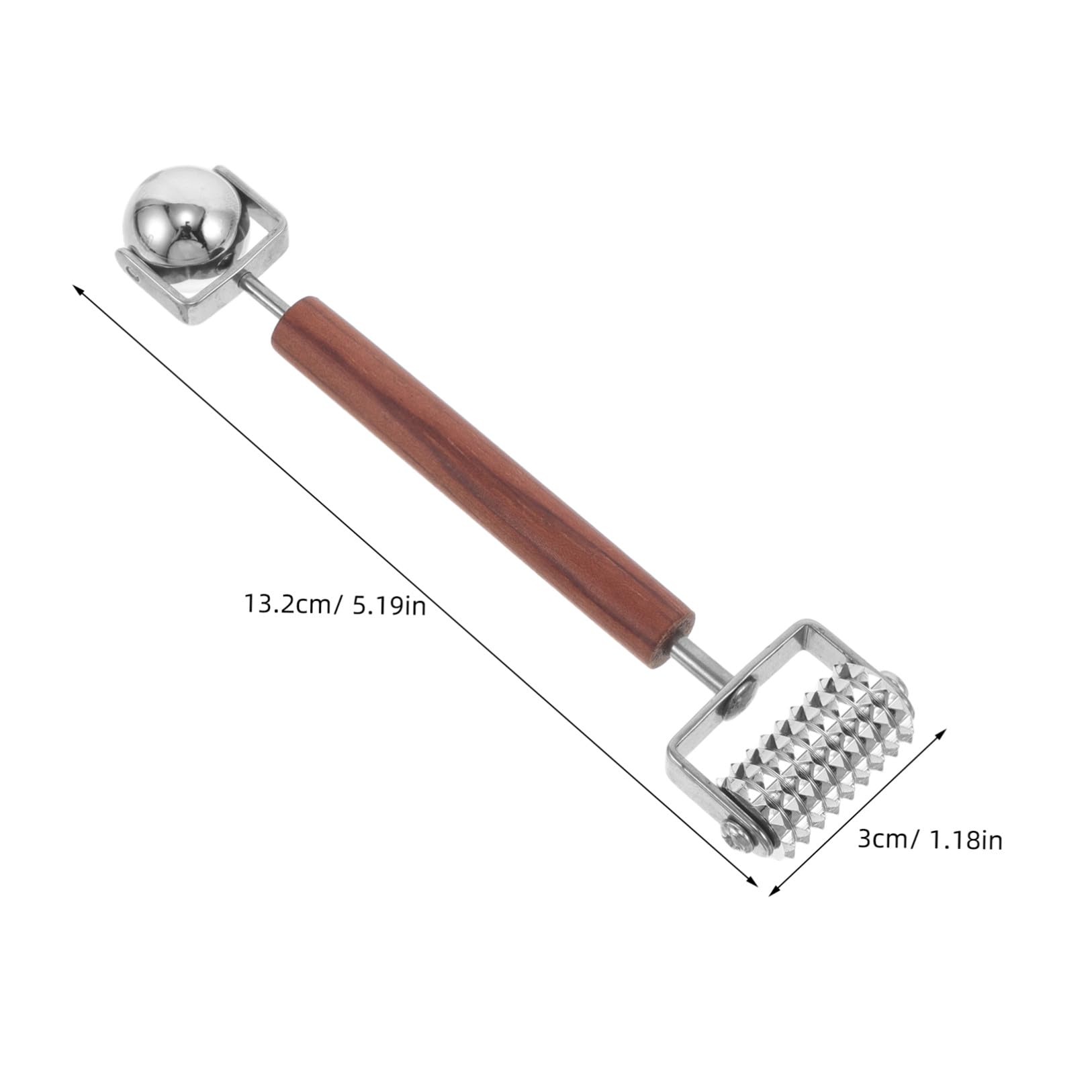 GALPADA Massaggiatore Viso Design 3d Multifunzionale in Acciaio Inossidabile e Legno Contour la Cura della Pelle e Riduzione delle Rughe