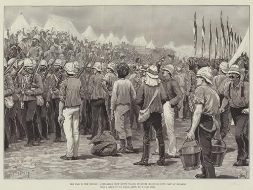 Poster La guerre au Soudan infanterie australienne Souakim tableau Sidney Paget 60x90cm