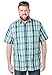 KingSize Men's Big & Tall Short-Sleeve Plaid Sport Shirt - Big - 7XL, Slate Blue Plaid Multicolored