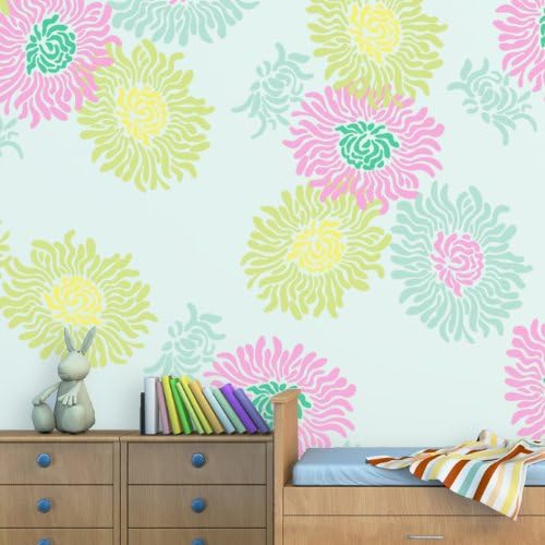 Flower Stencil Jasmin Large Size Reusable Wall Stencil Better Than Decals