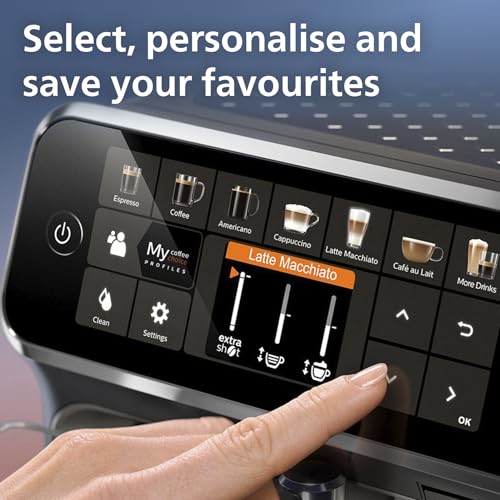 Philips 5400 Series Fully Automatic Espresso Machine - 12 Coffees, Easy-To-Clean LatteGo Milk System, Intuitive Display, Customizable Coffee Settings, Sleek Design(EP5446/70) - 8