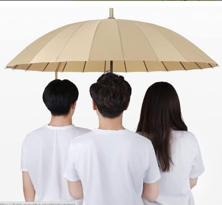 Golf Umbrella Automatic Open Canopy Golf Umbrella with Leather Handle Oversize Vented Stick Umbrella for Business Outdoor Stick Umbrellas for Windproof Waterproof
