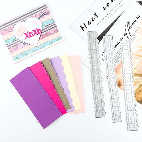 3-in-1 Metal Paper Tearing Ruler with Irregular & Deckle Edges - Image 3