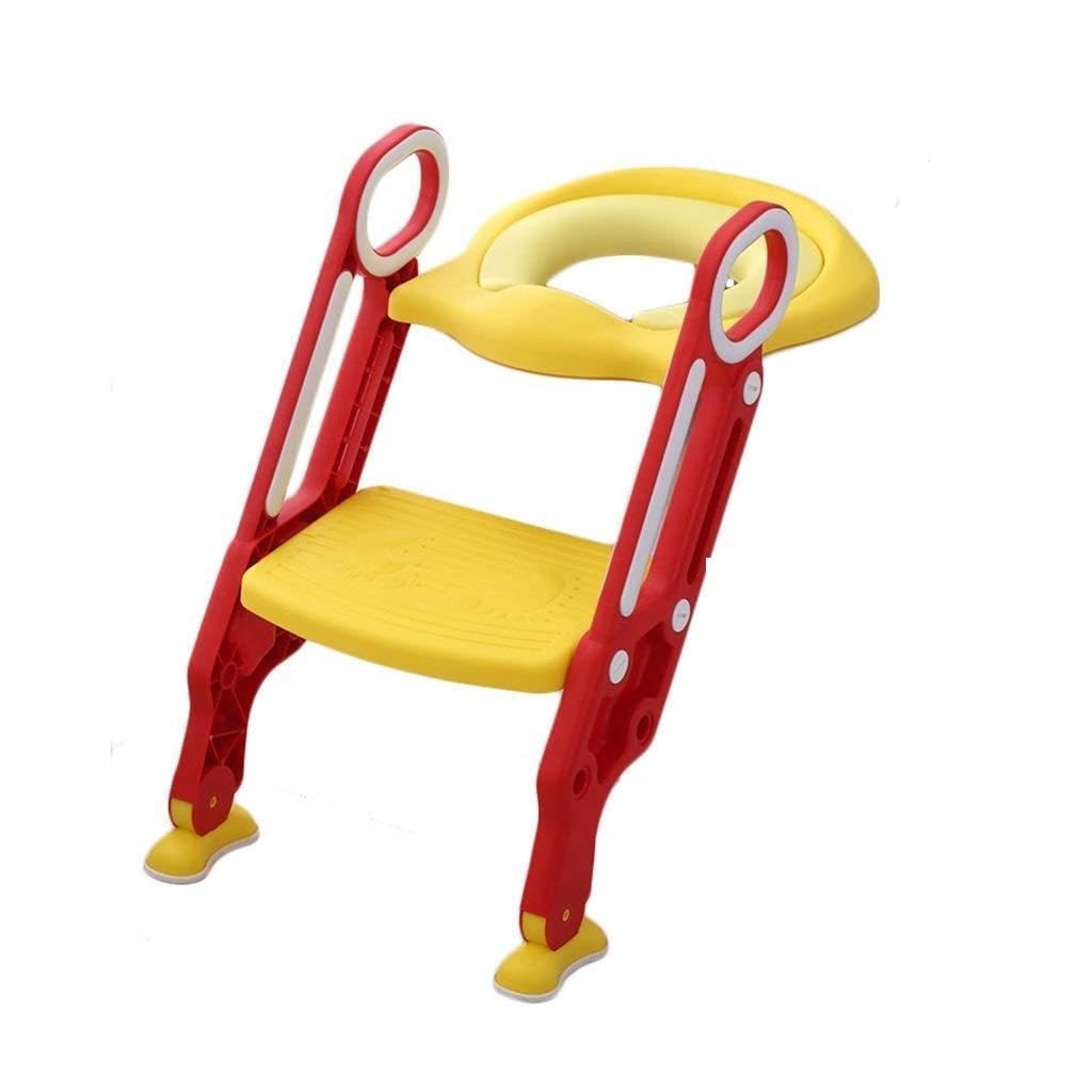 Aseo Escalera Asiento, Antideslizante Paquete De Asiento De Entrenamiento para Inodoro Portátil Plegable Ajustable Escalera De Taburete para Niño Bebé Chico Chica