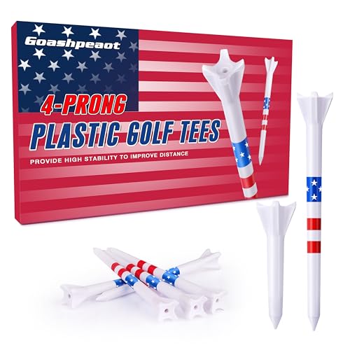 Goashpeaot Premium Golf Tees Choose Between 200 Count or 120 Count Professional Marking System Golf Tees 3-1/4 Inch Reduce Friction Side Spin More Stable Golf Tees