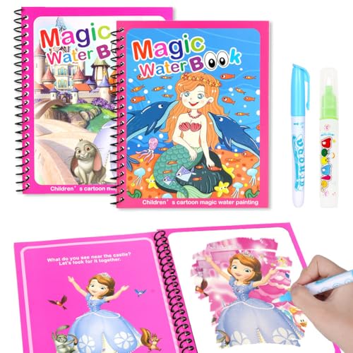 OSDUE Libro da Colorare con Penna per Bambini, Drawing Toy, Attività di Pittura in Viaggio