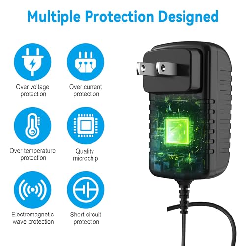 PK Power AC/DC Adapter for Flypower PS12H050K2000UD Tablet Switching Power Supply Cord Cable PS Wall Home Charger Mains PSU (with Barrel Round Plug tip)