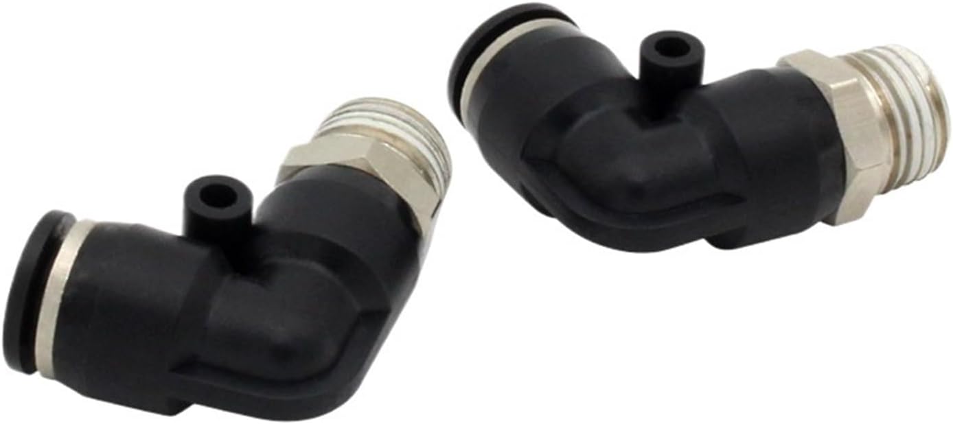 10Pcs Pneumatic Fitting Male Elbow PL4-01 PL6-M5 PL6-01 PL8-02 10-02 Air Hose Connector Air Fittings Pneumatic(PL6-01)