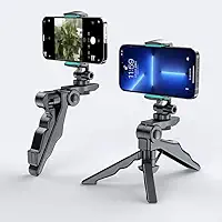UBeesize Mini tripé flexível – Vlog Selfie Stick com suporte de telefone, suporte dobrável para celular compatível com iPhone Samsung, preto