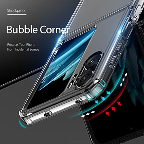 Image of for Oppo Find N2 Flip,Oppo Find N2 Flip Phone Case Clear Transparent Reinforced Corners TPU Shock-Absorption Flexible Cell Phone Cover for Oppo Find N2 Flip - Transparent
