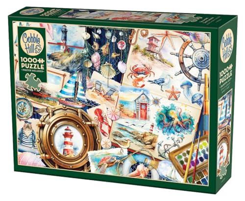 Cobble Hill 1000 Teile Puzzle Meeresküste Skizzenbuch - Poster enthalten