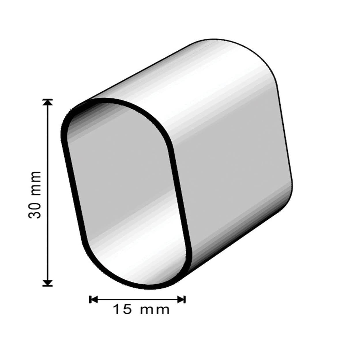 Asta Per Guardaroba, Alluminio, 30 X 14 Mm - In Häfele Italia Shop - Foto 2