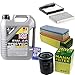 Produktbild QR-PARTS 69336608 Filter Set Inspektionspaket 5 Liter Motoröl Top Tec 4100 5W-40 MANN-FILTER Innenraumfilter Luftfilter Ölfilter