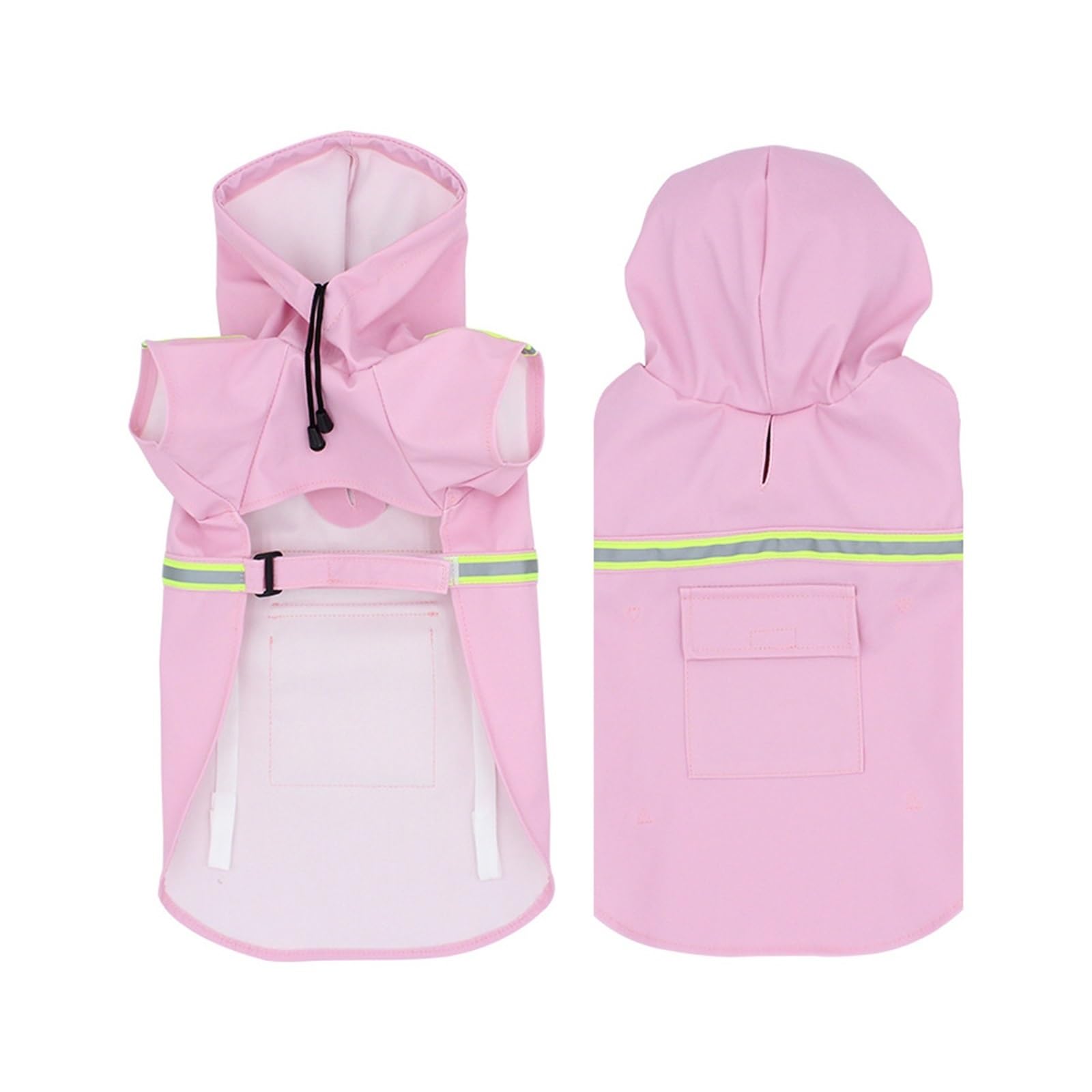 Manteau de pluie pour chien rose en PU imperméable taille M