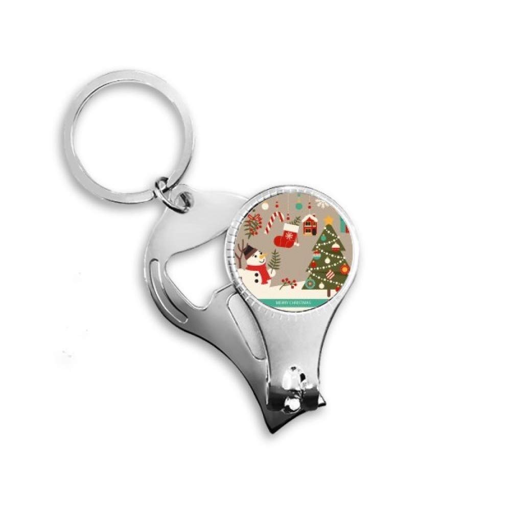 Coupe-ongles bonhomme de neige de Noël et porte-clés festif pour des mains impeccables