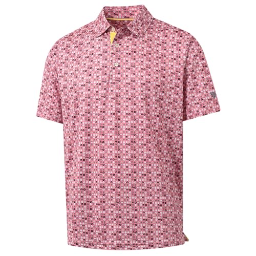 M MAELREG Boys Polo Shirt Short Sleeve Performance Dry Fit Stretch Funny Print Active Casual Collared Golf Shirts for Boy