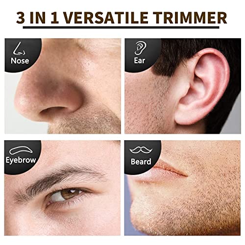 Areyzin Ear And Nose Hair Trimmer Rechargeable 3-In-1 Versatile For Men Professional Painless Electric Shaver For Nose Ear Beard Facial Pubic Hair Body Hair Trimmer For Men&Women, Wet Or Dry Use #TOP6