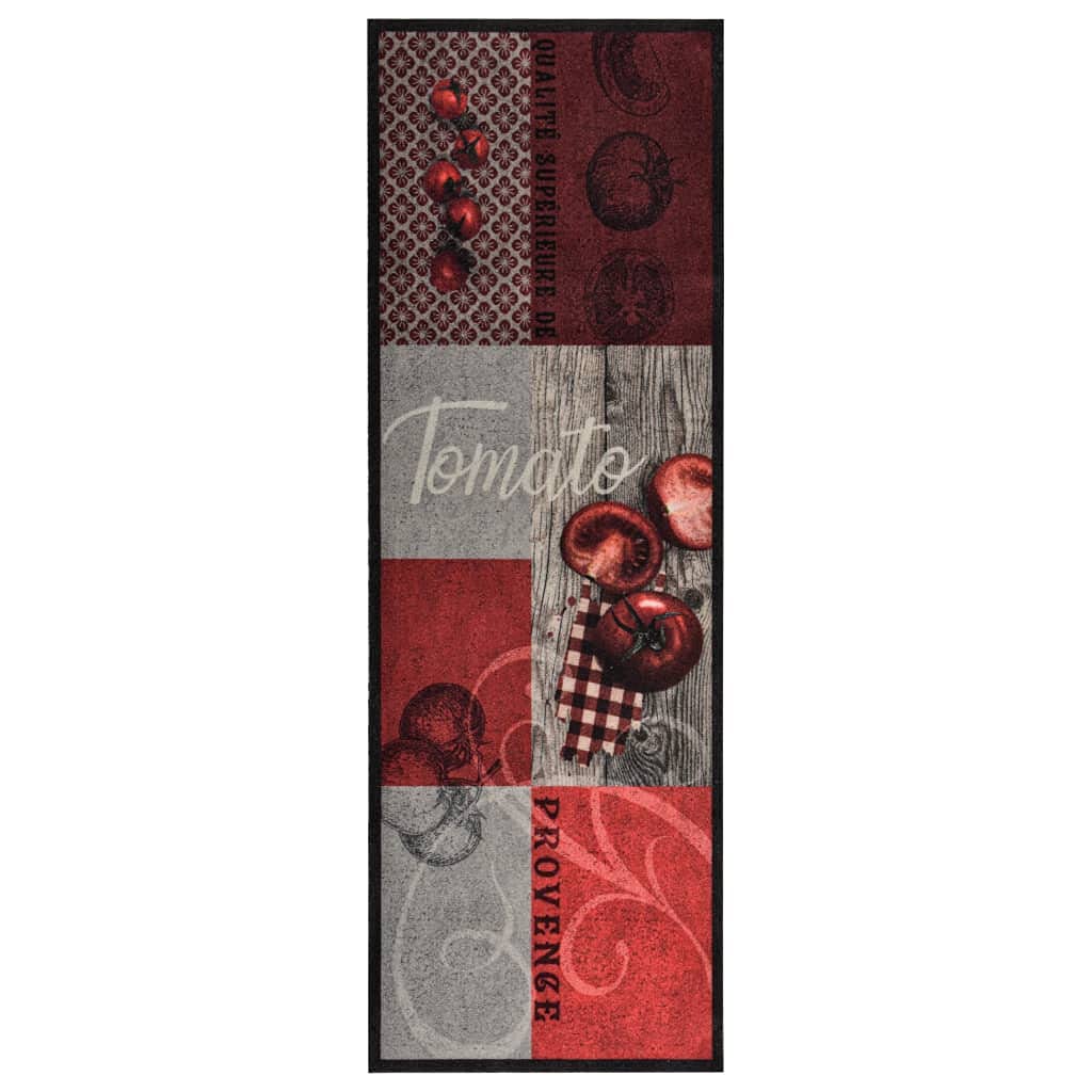 Tapis de cuisine lavable pour foyer et couloir au design tomate élégant