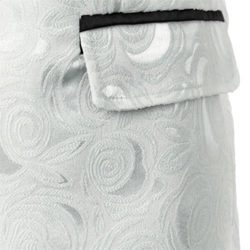 Men's Solid Suit Jacket Floral Texture Wedding Party Daily Wear Men's Coat Blazer4