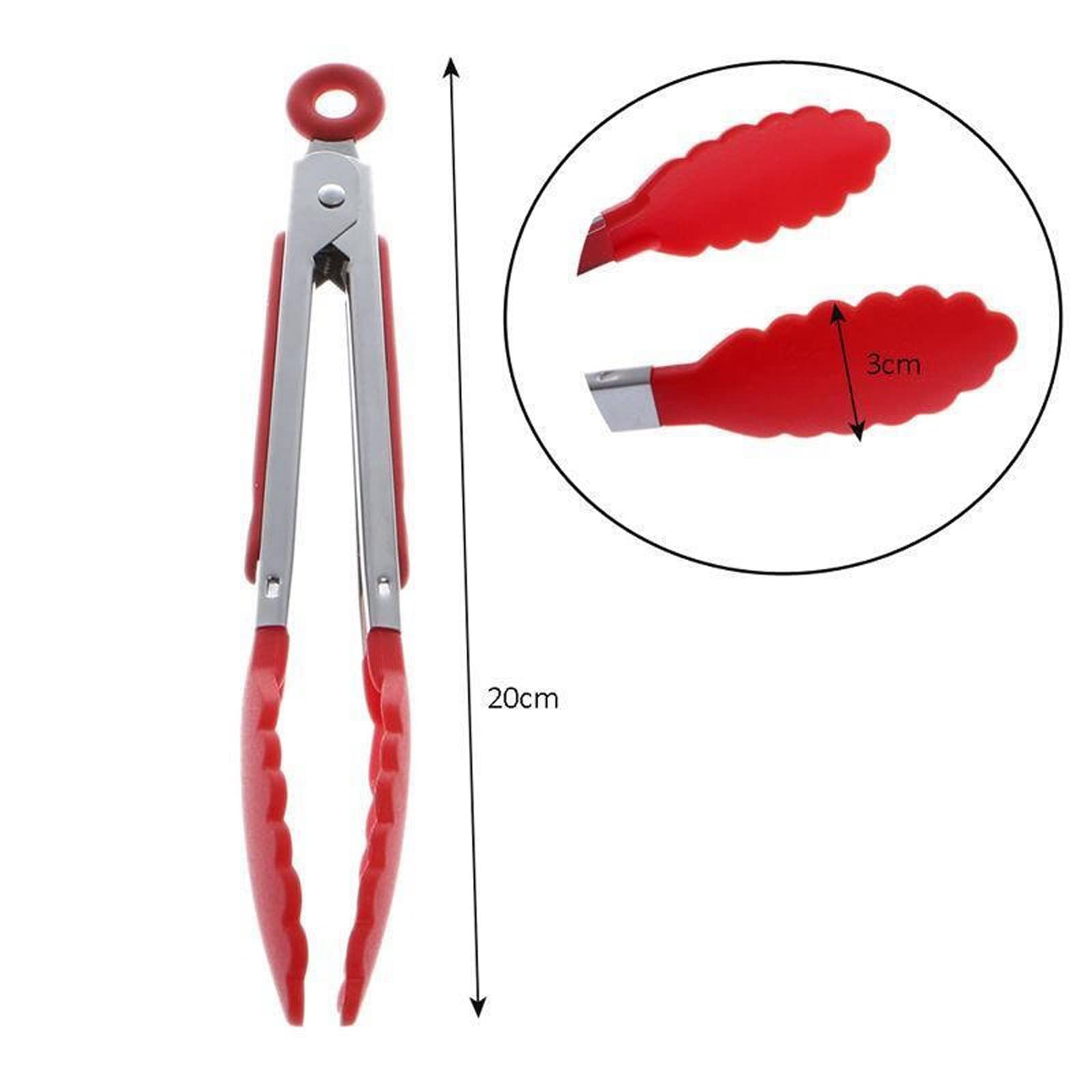 Pinze da Cucina Silicone Nylon Clip per Alimenti Cottura Barbecue Clip per Dolci Accessori da Cucina Utensili Posate (Arancione)