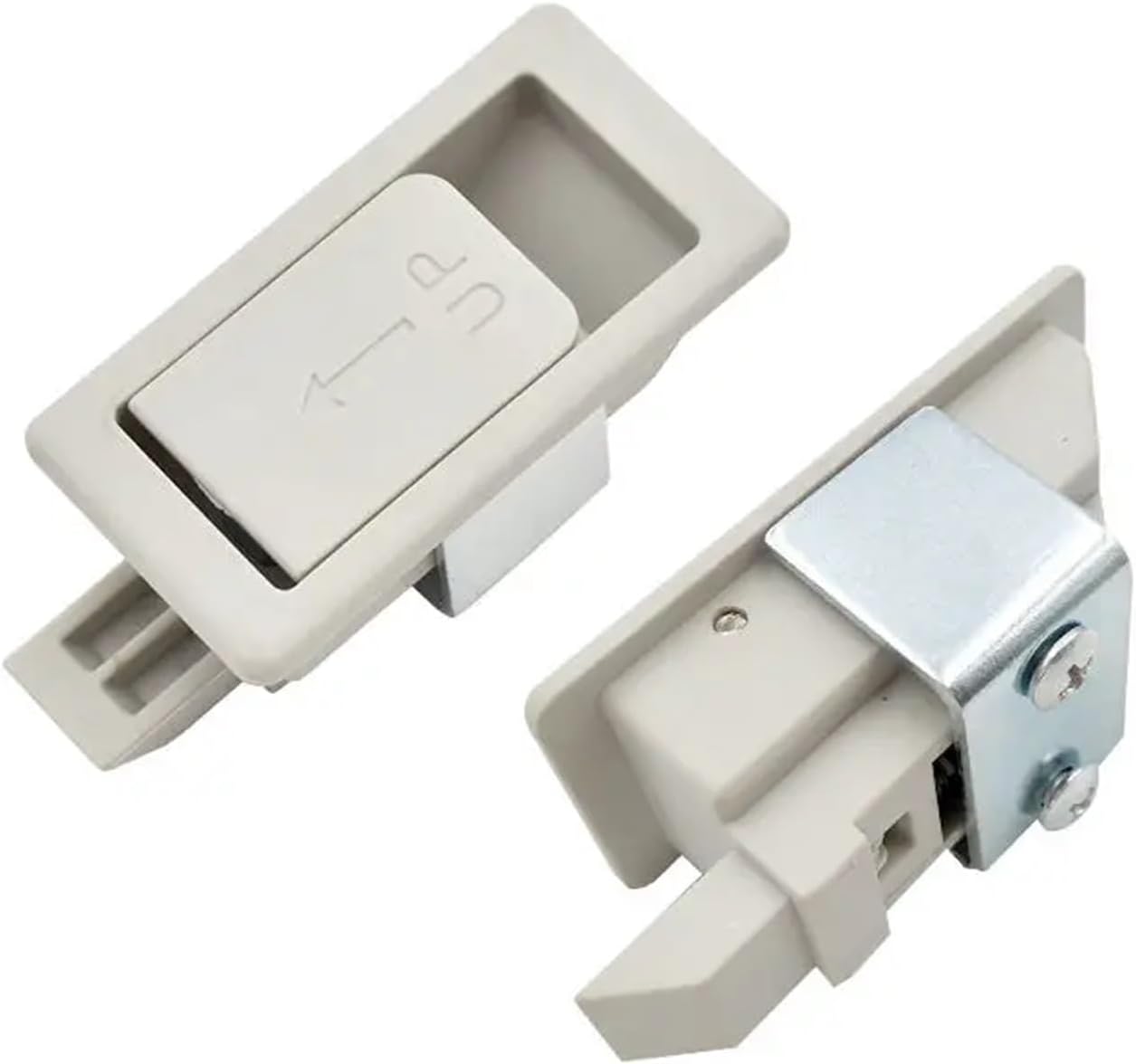 XK111 Industrial Electric Cabinet Black Plastic Keyless Percussion Close Inline Panel Latch Lock 1Pcs(XK111W)