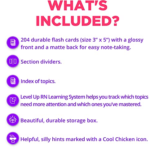 Level Up Rn – Nursing Fundamentals Flash Cards – No Fluff – Only Essential Info For Nursing School – 2023 Nclex/Ati/Hesi Review Lpn/Rn Flash Cards (204 Cards) #TOP1