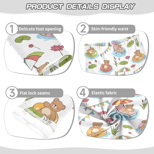 J JOYSAY Summer Capybara Flower Girls Leggings Soft Comfortable Fashion Kids Girls Clothes Size 4-10T3