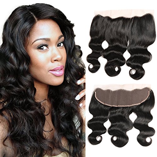 Dai Weier Closure Ondulé Cheveux Naturel Brésilienne Closure Vrai Grade 8A Body Wave Human Hair Virgin Remy Hair avec Baby Hair pas Cher 12 pouces Frontal