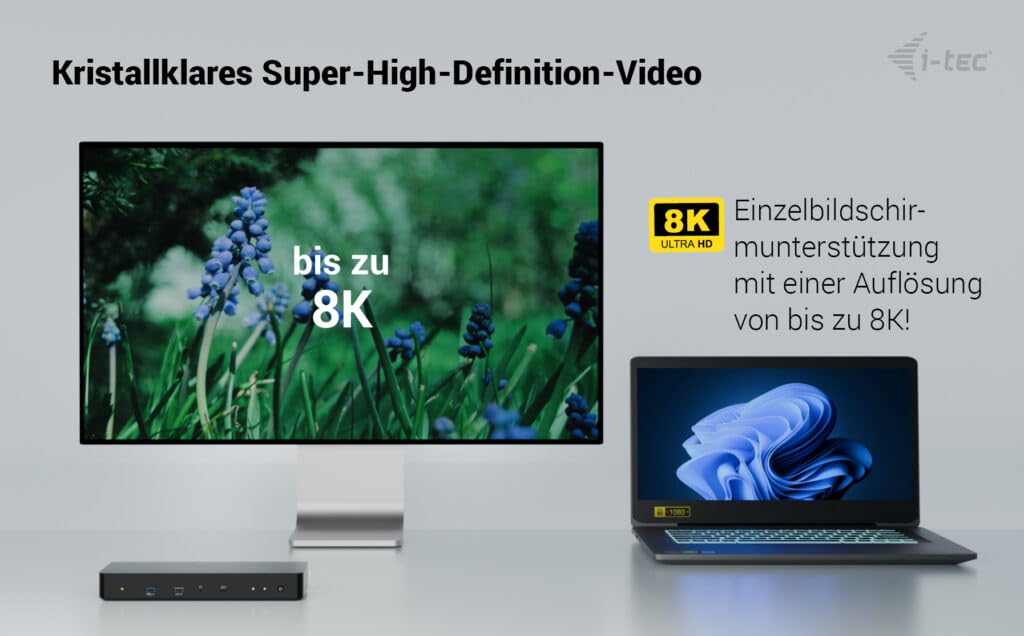 I-Tec Thunderbolt 4 Intelligent Dual Display Dockingstation Pd 90w Dual 4k Schwarz