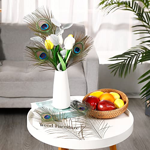 Larryhot Natural Peacock Feathers Bulk - 40Pcs 10-12 Inches Feathers For Diy Crafts, Wedding, Home And Holiday Party Decorations #TOP4