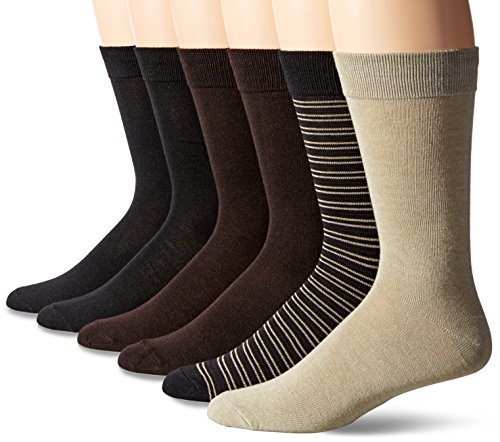 Hanes mens Comfortblend 6-pack Lightweight Casual Mixed Crew Socks