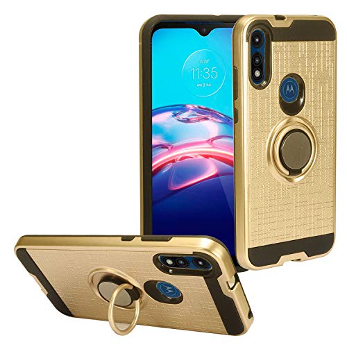 CELZEN - for Motorola Moto E (2020) XT2052 - Phone Case w/Ring Stand - RS2 Gold