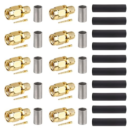 Conector macho SMA para cable coaxial LMR240 (10 unidades) miniatura 1