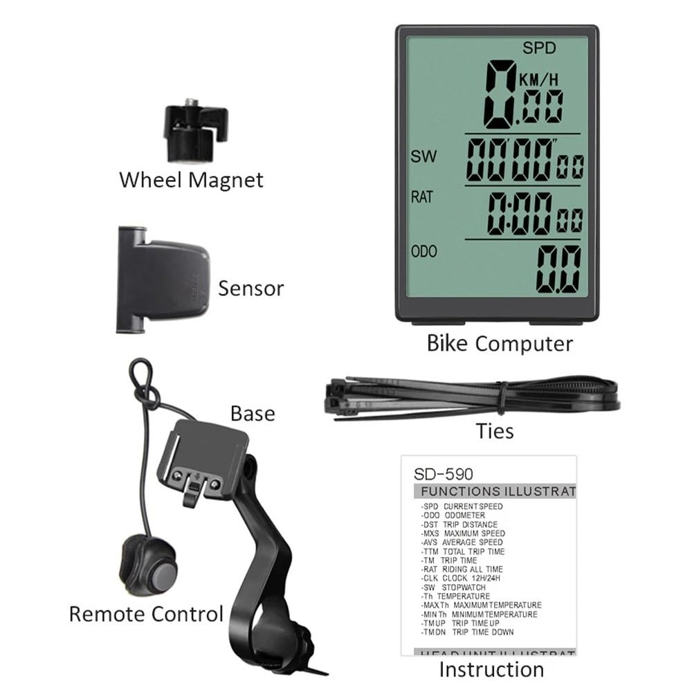 Contachilometri Bici Tachimetro impermeabile for computer da bicicletta wireless for