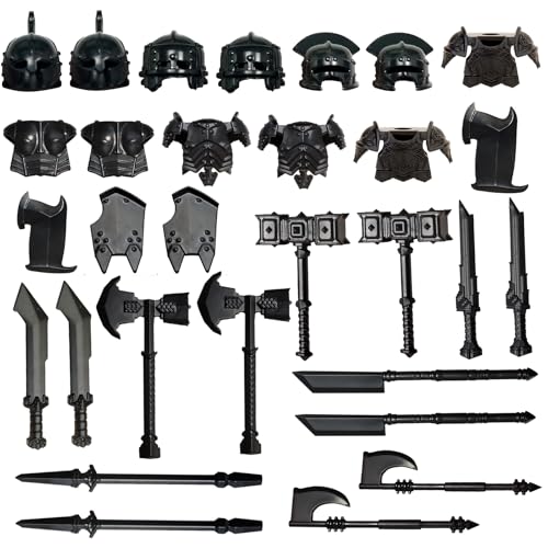 Felicify Waffen Spielzeug Set, 30 Stück Mittelalterlich Soldaten Waffen Set, Militär Spielzeug Set, Militär Waffen Set, Militär Figuren, Soldaten Figuren, Baustein Spielzeug für Kinder Felicify Waffen Spielzeug Set, 30 Stück Mittelalterlich Soldaten Waffen Set, Militär Spielzeug Set, Militär Waffen Set, Militär Figuren, Soldaten Figuren, Baustein Spielzeug für Kinder