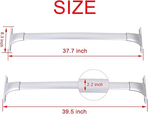 Miniatura 2 de CARMOCAR Barras transversales de repuesto para Nissan Rogue 2014 2015 2016 2017 2018 2019, estilo de fábrica, barras de techo de carga superior -