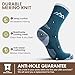 innotree 3 Pack Men's Merino Wool Hiking Socks, Micro Crew Cushioned Hiking Walking Thermal Moisture Wicking Trekking Socks, Medium