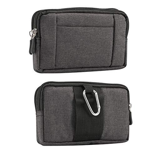 Handy Gürteltasche Herren Schwarz, 5.2' Klein Männer Reißverschluss...