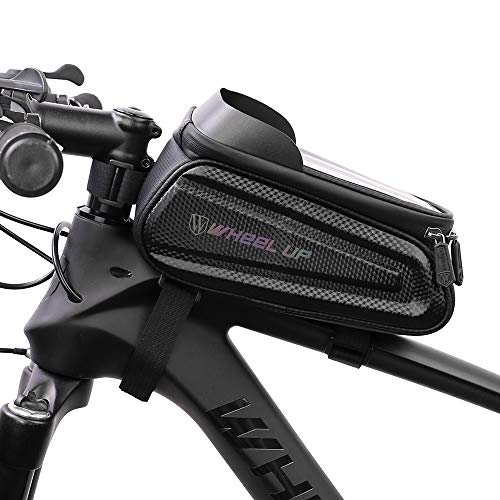 Saco de tubo, Romacci Bolsa com estrutura de bicicleta Bolsa para tubo frontal Bolsa para guiador Bo