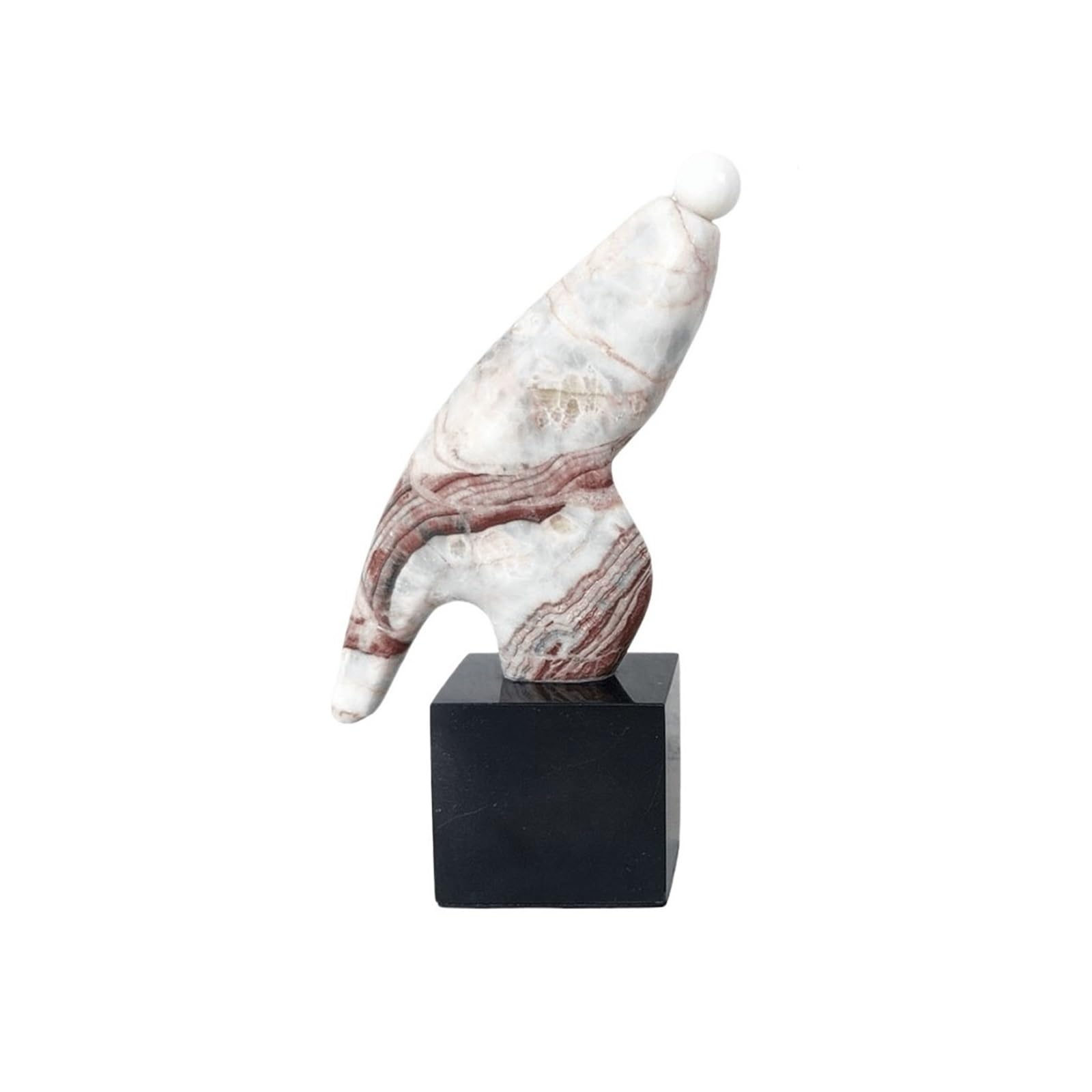 Cenz-888 Desktop Ornaments Luxury Marble Abstract Sculpture Ornament Creative Home Art Decoration(White)