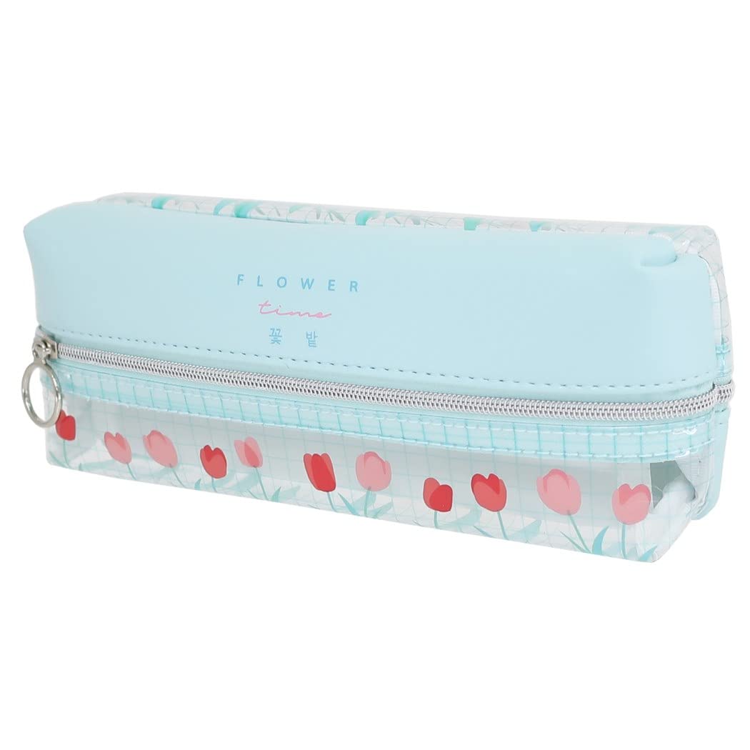 Amazon.co.jp: 筆箱 ペンケース[2ルーム ペンポーチ]フラワー